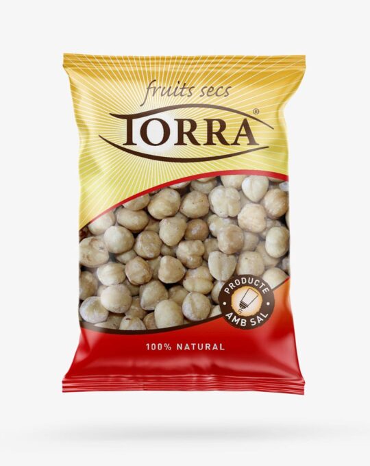 Avellana grano repelada salada 125 gr.